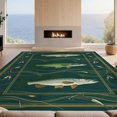 thumbnail image 2 of Design&I 8'x10' Washable Area Rug Bass And Pike Lake Scene With Wildlife Lure Border Design Fishing Flowing for Living Room, Family Extra Large Skid-Resistant Low Profile, 2 of 7