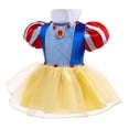 thumbnail image 3 of QEFJNO Baby Girls Princess Dress Up Clothes Velvet Birthday Romper Tutu Dress with Headband Halloween Christmas Party Outfits, 3 of 8