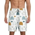 thumbnail image 3 of Lsque Cute Doodle Turtles Mens Sleep Pajama Shorts,Short Pajama Pants, Cotton Ultra-Soft Knit-Medium, 3 of 9