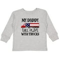 thumbnail image 3 of Inktastic Daddy Plays With Trucks Boys or Girls Long Sleeve Toddler T-Shirt, 3 of 5