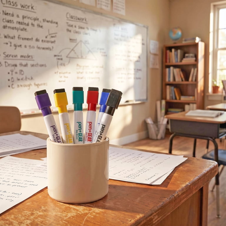 Pen+Gear Magnetic Dry Erase Markers, Fine Tip, 6 Count photo 3