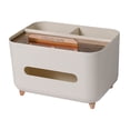 thumbnail image 1 of Binwennn Tissue Organizer With Storage Cute Tissue Cover Rectangular Tissue Holder Square Tissue Storage With Compartments Mini Tissue Container Remote Stor Bottle Drying Rack Space Saving Dish Soap, 1 of 6