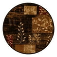 thumbnail image 2 of Unique Loom Cafe Collection Area Rug - Inizio (7' Round Brown/Cream), 2 of 5