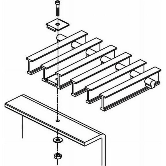 Fibergrate Grating Clip,316 Stainless Steel,PK25 710650/25