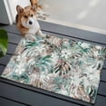 thumbnail image 3 of Entryway Rug 2'x3', Palm Leaves Small Rug for Kitchen Bathroom Door Mat Indoor Entrance, Turquoise Tropical Leaf Botanical Retro Spring Non-Slip Area Rugs Floor Mats Carpet Front Door Rugs, 3 of 8