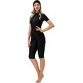thumbnail image 1 of Maillot de Bain pour Femmes, Combinaison à Manches Courtes, Fermeture Éclair devant, 3 Pcs, 4TG, 1 of 5