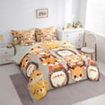 thumbnail image 3 of Feelyou Fox Bear Hedgehog Bedding Comforter Set 7pcs, Cartoon Animal Queen Bedding Sets, 3 of 8