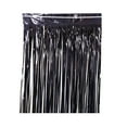 thumbnail image 2 of 2 Pcs Wavy Black Tinsel Foil Fringe Curtains Party Backdrop, 39*78 inch Streamer Backdrop Tinsel Curtains for Birthday, Graduation, Fiesta, Halloween Party Decor, 2 of 6