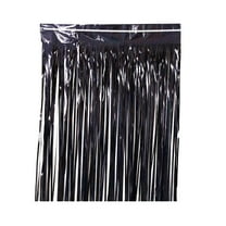 Nmdmisc 2Pcs Tassels Door Curtains Halloween Decorations Black Rain Curtain Party Decoration Scene Layout Rain Curtain