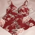 thumbnail image 3 of Bar III Womens Floral Handkerchief Hem Tankini Swim Top, 3 of 4