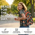 thumbnail image 7 of SCRAWLGOD Dinosaur Skeleton Splash Print Lightweight Backpack Large Capacity 17 inch Laptop Bag for Girls Boys Multi-Pocket Daypack Portable School Backpack, 7 of 7