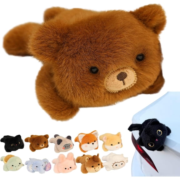 Magnetic Plush Cat Car Decor, Cute Magnetic Decoration for Dashboard, Side Mirror, Refrigerator, Locker, for Cats Lovers (A-4)
