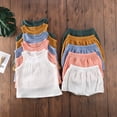 thumbnail image 2 of Gupgi Baby Girls Boys Coton Lin Débardeurs Sans Manches + Mini Shorts, 2 of 9