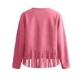 thumbnail image 5 of Caywon Women's Fashion Jackets, Fringe Studded Open Front Cropped Long Sleeve, Western Cowgirl Rodeo Casual Party Concert Daily Wear for Women, 5 of 7