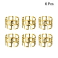 thumbnail image 3 of Metal Servilletas Anillos, 6uds Hueco Corte Servilletas Anillo Soporte Hebilla Juego para Comida Mesa Decoraciones Boda Cumpleaños Vacaciones Fiesta, Dorado Tono, 3 of 5