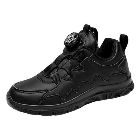 

Vuygyu Boys Sports Shoes Fashionable New Pattern And Solid Color Leather Rotating Buttons Comfortable Casual Shoes Shoes for Young Women Girls Basketball Shoes Baby Walking Shoes Size 1 Kids Shoes for
