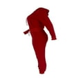 thumbnail image 4 of Women Hooded Tops Trousers Pocket Drawstring Elastic Waist Set, 4 of 7