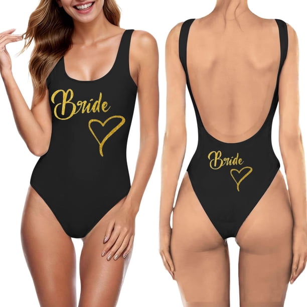 MKLEKYY Trajes De Baños Women Fashion Letter Print Piece Swimsuit Sexy Bikini Swimwear Bathing Sleeveless Backless Swimsuit 810