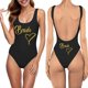 thumbnail image 1 of MKLEKYY Trajes De Baños Women Fashion Letter Print Piece Swimsuit Sexy Bikini Swimwear Bathing Sleeveless Backless Swimsuit 810, 1 of 4