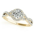 thumbnail image 6 of JewelMore 1/2 Carat Halo Daimond Engagement Bridal Ring Set 14K Solid Yellow Gold (I-J/I2-I3), 6 of 13