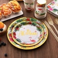 thumbnail image 3 of UniMall Hawaiian Luau Party Decorations- Aloha Plates and Napkins Party Supplies 168pcs Tropical Party Decorations for Summer Aloha Birthday Graduation Beach Pool Party Decorations serves 24 Guests, 3 of 14