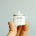 thumbnail image 3 of 1: 8 1:12 artesanía de metal casa de utensilios de cocina modelo miniatura olla arrocera juguetes para de niños - blanco, 3 of 9