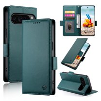 Allytechgroup Versatile Wallet Case for Google Pixel 9 Pro XL, Stylish Flip Cover with Card Slots RFID Blocking Phone Case for Women Men, Darkgreen
