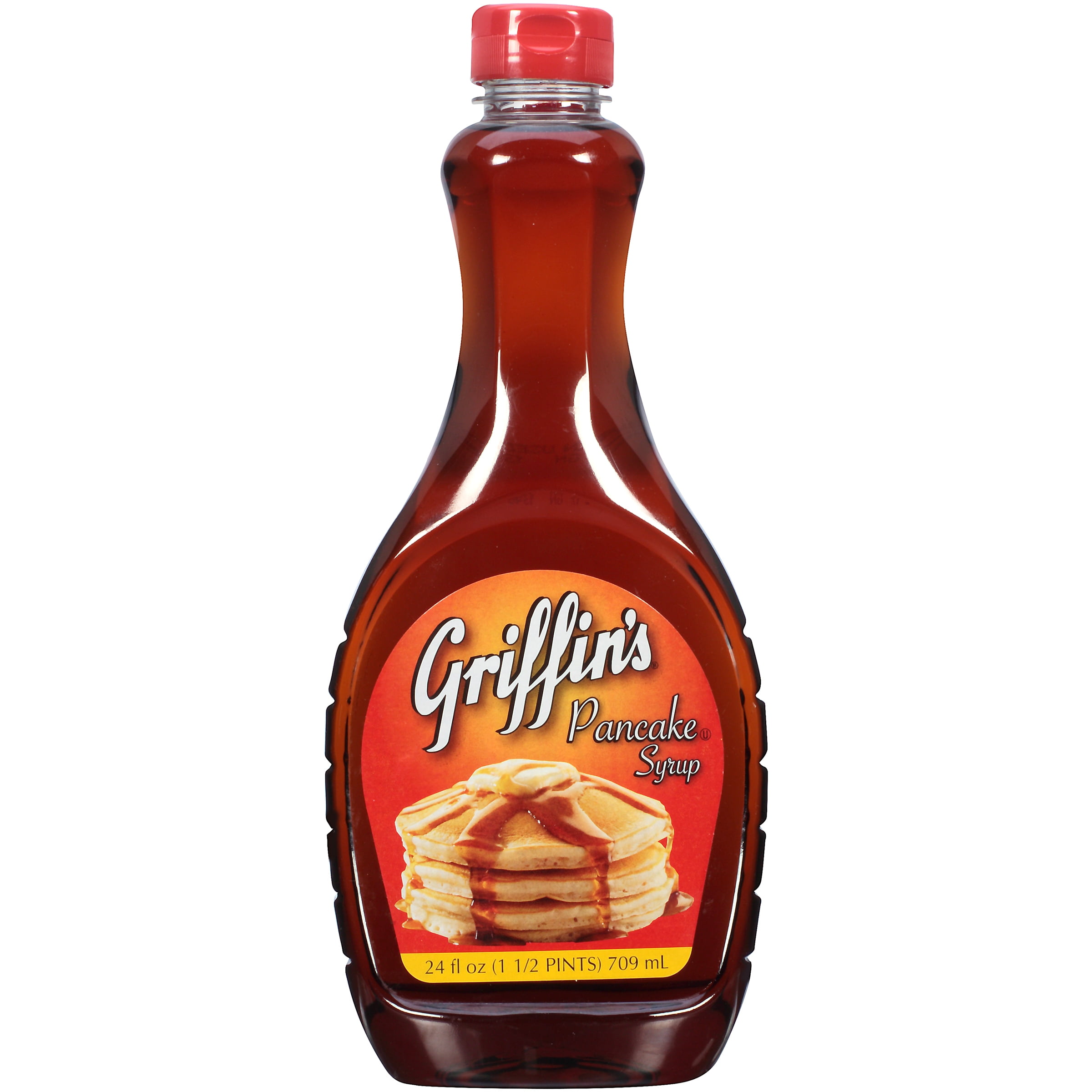(6 pack) Griffin Pancake Syrup 24 fl oz Squeeze Bottle with Easy Pour Dispenser