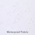 thumbnail image 3 of Haperlare 3 Pcs Kitchen Curtain and Valance Set 36 inch Length Waffle Weave Textured Blackout Bathroom Curtains Window Treatment, White, 3 of 5