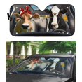thumbnail image 4 of 3D Farmer Animal Car Auto Sunshades Windshield Heat Protection Sun Shades Univeral Fit Cars Suv Truck, 4 of 6