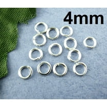 J162 - 1500 pcs Silver Plated Open Jump Rings - 4mm - 21 Gauge