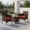 Red, variant on Resenkos Patio Furniture Sets,Outdoor & Patio Furniture Sets,3 Pieces Outdoor Conversation Set with Cushioned Seat and Glass Tabletop-Black