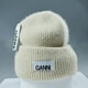 thumbnail image 2 of Women's Winter Beanie Hat 2023 Rabbit Fur Three-Fold Thickened Knitted Hats Warm Skull Fashion Hat Soft Comfortable Couple's Cap, 2 of 4