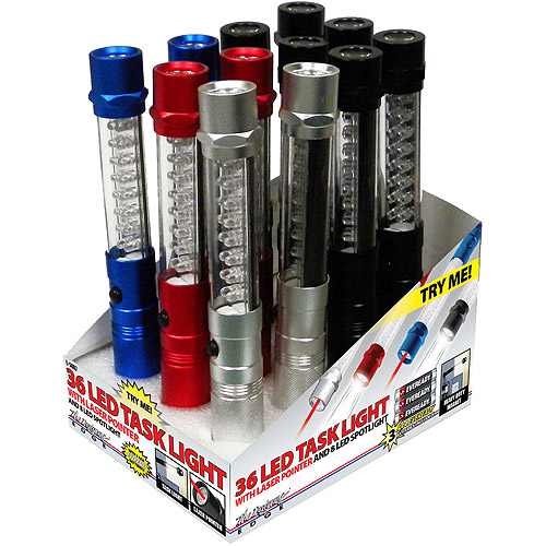 Coleman Cable L1407 16 Led Cordless Trouble Light With Laser Pointer And Spot