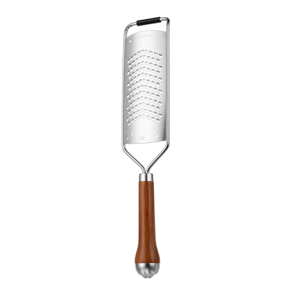 Cheese Grater Stainless Steel with Wood Handle, 1 Pack with Dust Cover, Handheld Kitchen Grater for Cooking