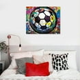 thumbnail image 4 of COMIO Sports Wall Art Boys Room Wall Decor Graffiti Decor Colorful Soccer Football Canvas Pictures Abstract Street Pop Art Posters Prints Paintings, Bedroom Artwork Decorations, 4 of 4