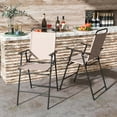 thumbnail image 5 of Gymax Outdoor Folding Bar Chair Set of 4 Patio Dining Chairs w/ Breathable Fabric, 5 of 10
