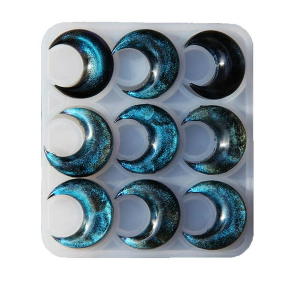 WINDLAND Easy to Use Silicone Mould Moon Crescent Pendant Mold for DIY Jewelry Projects