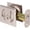 Satin Nickel, variant on Stone Harbor Hardware Contemporary Square Pocket Door Lock, Entry Function, 2-3/8" Backset, Matte Black