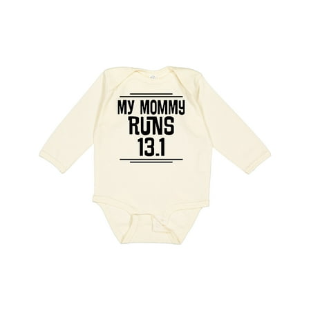 

Inktastic Mommy Runs Half Marathon Gift Baby Boy or Baby Girl Long Sleeve Bodysuit