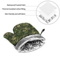 thumbnail image 6 of Honeii Green Camouflage Skull Pattern Oven Mitts and Pot Holders, Silicone Oven Gloves,500 F Heat Resistant Oven Mitts Sets, 4PCS, 6 of 6