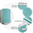 thumbnail image 6 of Shower Curtain Stripe Bathroom Curtains with Hooks, Waterproof Fabric Stripe Turquoise White Bath Shower Curtains Set for Bathroom Bathtubs Decor 72x72 Inch, 6 of 8
