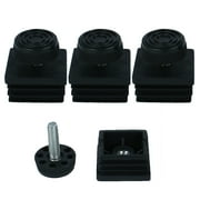 Uxcell Leveling Feet 38 x 38mm Square Inserts Kit Furniture Glide Adjuster 4 Sets