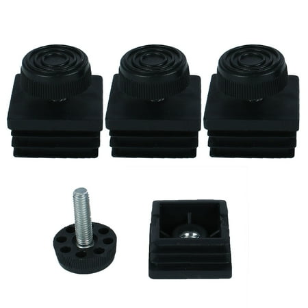 Uxcell Leveling Feet 38 x 38mm Square Inserts Kit Furniture Glide Adjuster 4 Sets