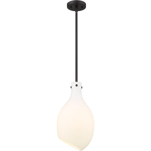 493-1S-BK-G551-9 Innovations Lighting Salem - 1 Light Mini Pendant In Industrial Style-16 Inches Tall and 8.5 Inches Wide-Matte Black Finish-Matte
