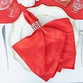 thumbnail image 2 of Balsa Circle 5 Pieces 20" x 20" Red Crinkle Accordion Taffeta Table Napkins, 2 of 8