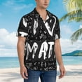 thumbnail image 5 of Balery I love Math Print Men's Hawaiian Shirts Short Sleeve Beach Shirt Relaxed Fit Vacation Button Down Shirts-3X-Large, 5 of 9