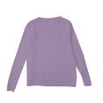 thumbnail image 5 of TRUBKH Womens Sweaters V Neck Tops Long Sleeve Shirts Relaxed Fit Pullover Top Drop Shoulder Sweaters Oversized Sweaters for Women Fall Casual Sweater Fall Tops for Women Purple L, 5 of 5