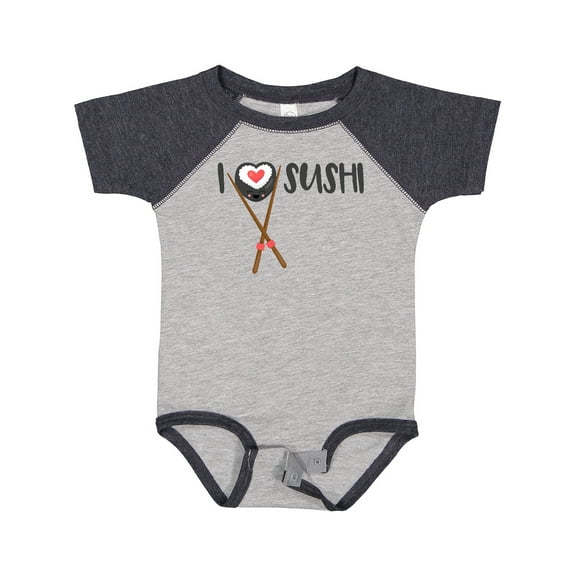 Inktastic Kawaii I love Sushi Boys or Girls Baby Bodysuit