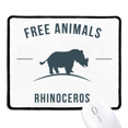 thumbnail image 1 of Cartoon Rhinoceros Animal Blue Outline Mousepad Stitched Edge Mat Rubber Gang Pad, 1 of 2